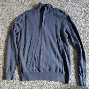 Mens 1/4 zip long sleeve turtle neck sweater